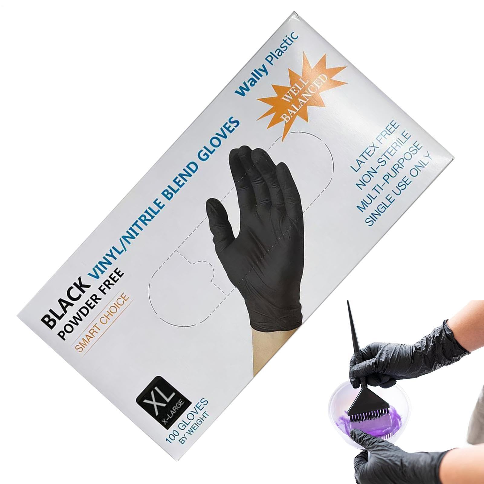 Guantes sin polvo con ajuste flexible para teñir el cabello y maquillaje profesional 8
