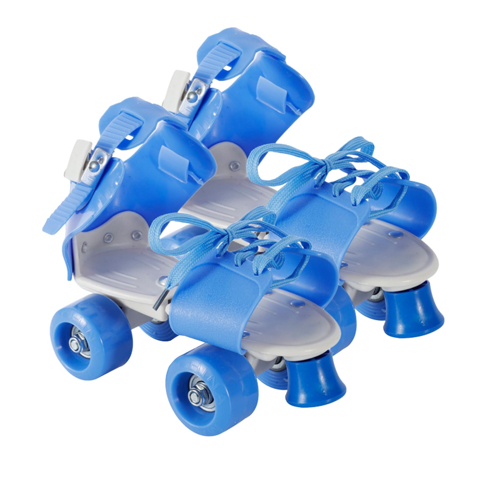 Adjustable Roller Shoes - Quad Roller Shoes with Adjustable Straps | Kids Adjustable Quad Roller Skates | Wear-Resistant Double Row Design, No Need to Take Off Shoes for Teenagers, Kids Boys Girls