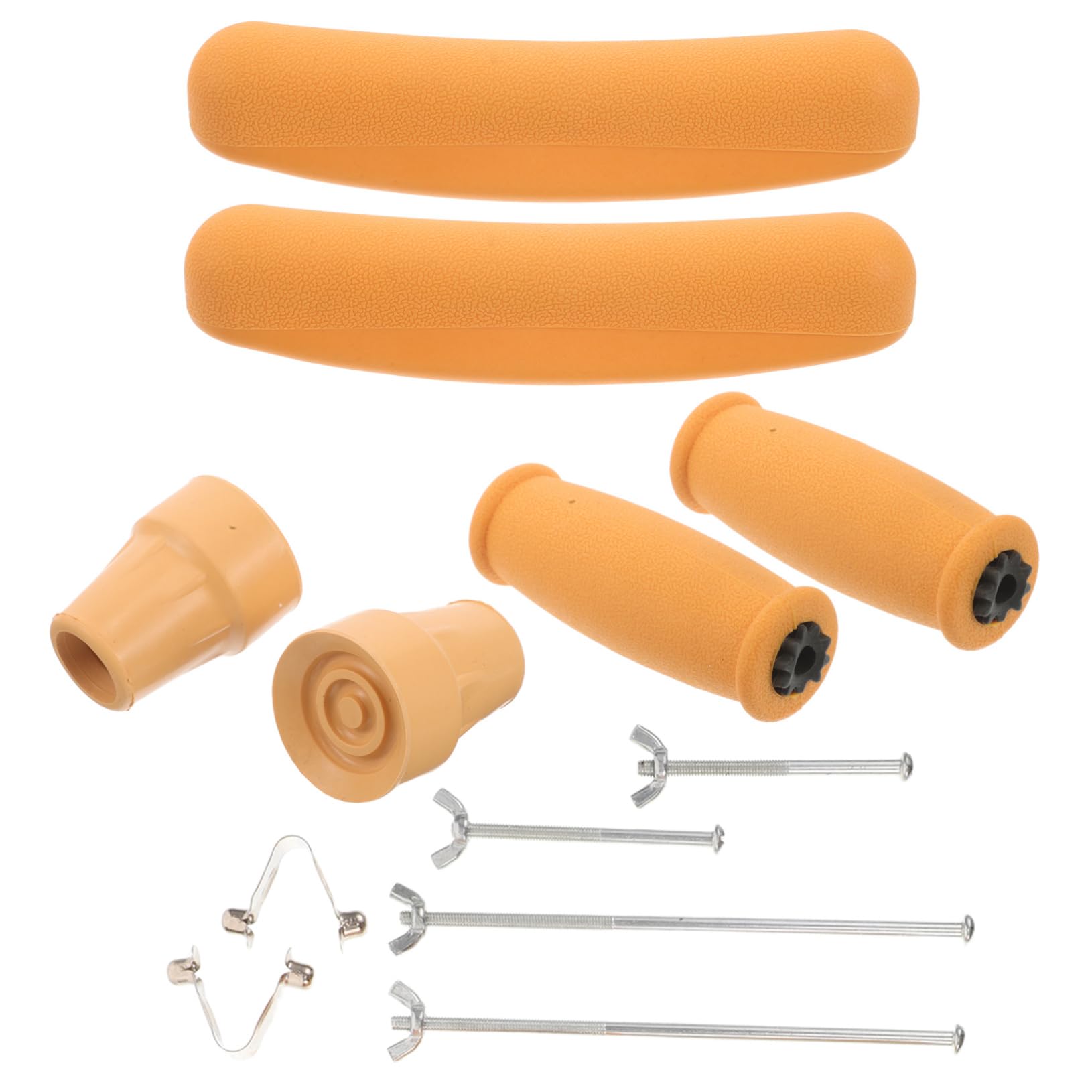 Piezas de Repuesto para Muletas, Juego 1, Goma y Metal | Empuñadura Ergonómica, Puntas y Almohadillas Reemplazables, para Bastón y Andador