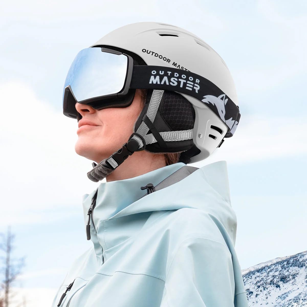 OutdoorMaster Casco Sci Uomo/Donna Modello Kelvin II, Con14 Canali di Ventilazione e Sistema di Regolazione a Rotella, Fodera Rimovibile, Certificato ASTM, per Sci e Snowboard