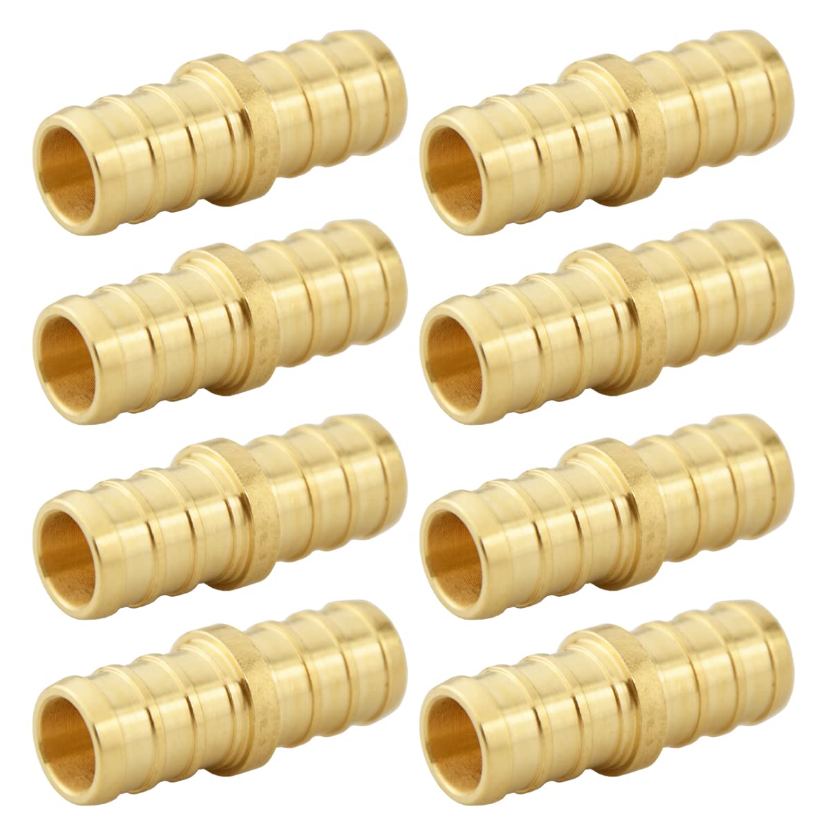 Buy (8Pack) Besosay 1/2" Inch Brass PEX Coupling Fittings, PEX Coupler