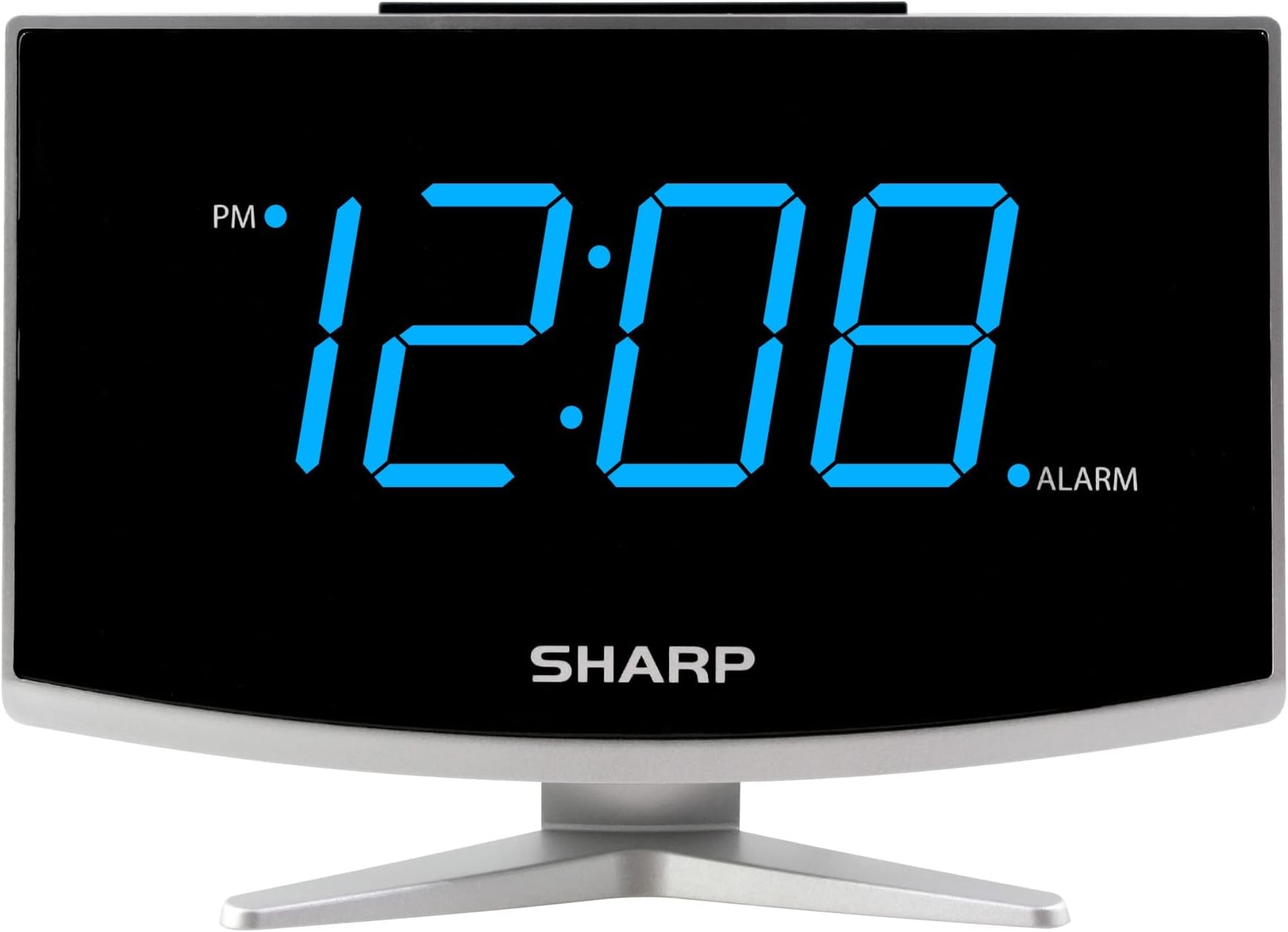 Sharp Jumbo LED curved display Alarm Clock Black With USB