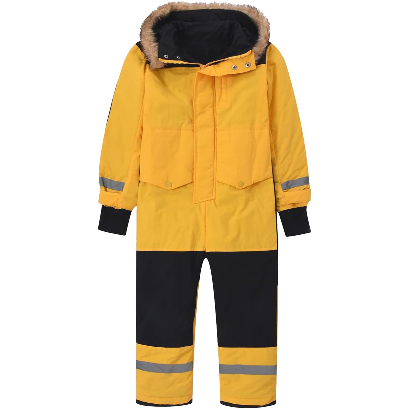 Mono de esquí unisex para niños con capucha, traje de nieve unisex impermeable mono de nieve impermeable transpirable trajes de esquí espesados cálido traje de barro al aire libre softshell