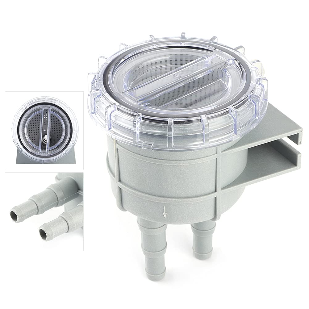 Filtro de Agua de Mar, Filtro Colador de Agua de Mar de Entrada de 4,3 Pulgadas, Protección del Motor, Refrigeración Más Limpia para Manguera de 1/2 Pulgadas, 5/8 Pulgadas y 3/4
