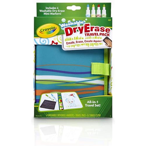 Crayola Washable Dry Erase Travel Pack, Whiteboard for Kids, Ages 4, 5, 6, 7