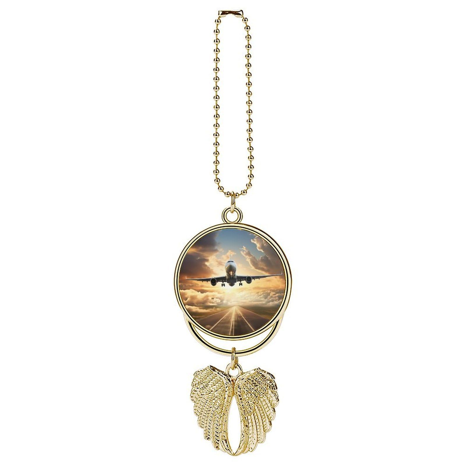 Airplane Car Pendant Rear View Mirror Hanging Ornament Auto Metal Charm for Aesthetic Interior Decor. Lucky Car Accessories Cute Funny Hanging Decor for Car Truck