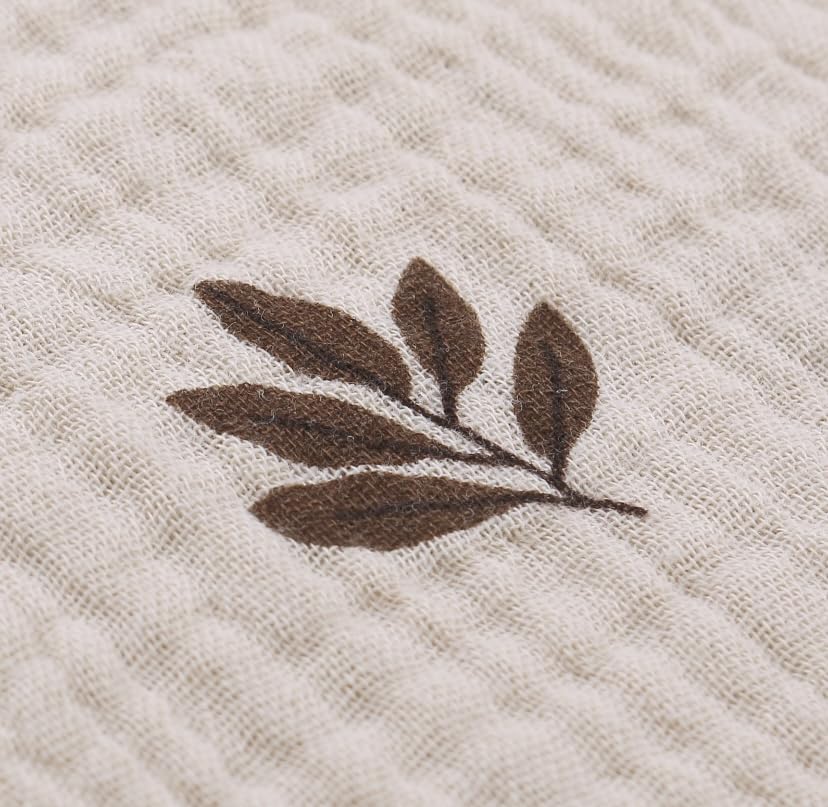 Generic Premium Muslin Washcloths, Beige/Brown