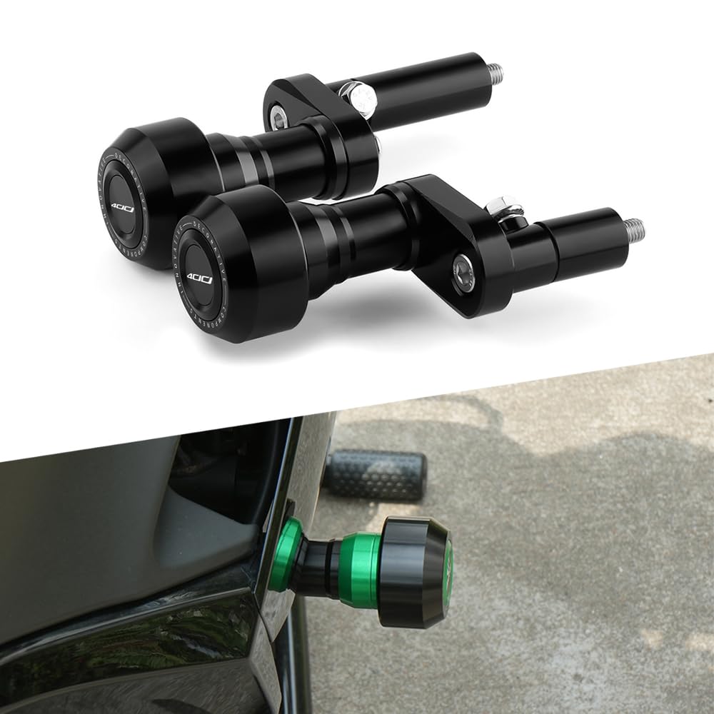 Modeer Motorrad Sturzpads Rahmen Slider Sturzschutz zubehör Für Ka.wasaki Ninja 400 2018-2024 / Z400 2018-2024 / Ninja 500 2024-2025 / Z500 2024-2025 (ninja 400-schwarz)