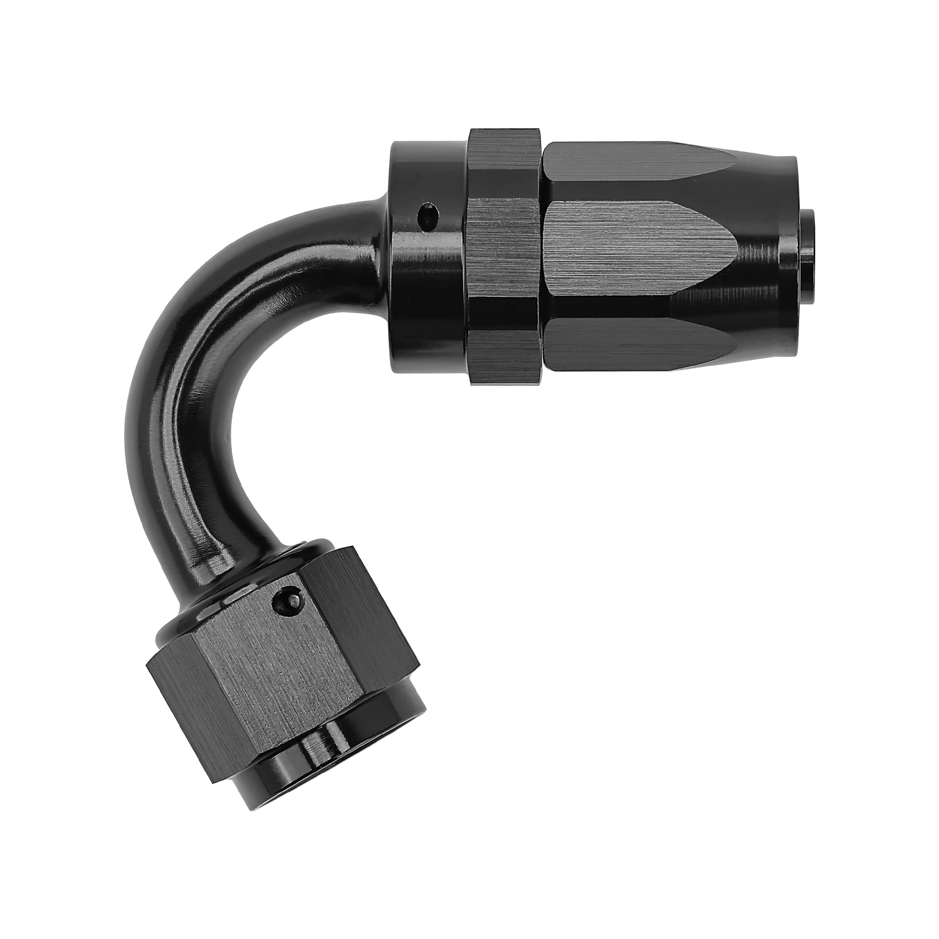 EVIL ENERGY 8AN Hose End Fitting 120 Degree Swivel for CPE Braided Fuel Hose Black