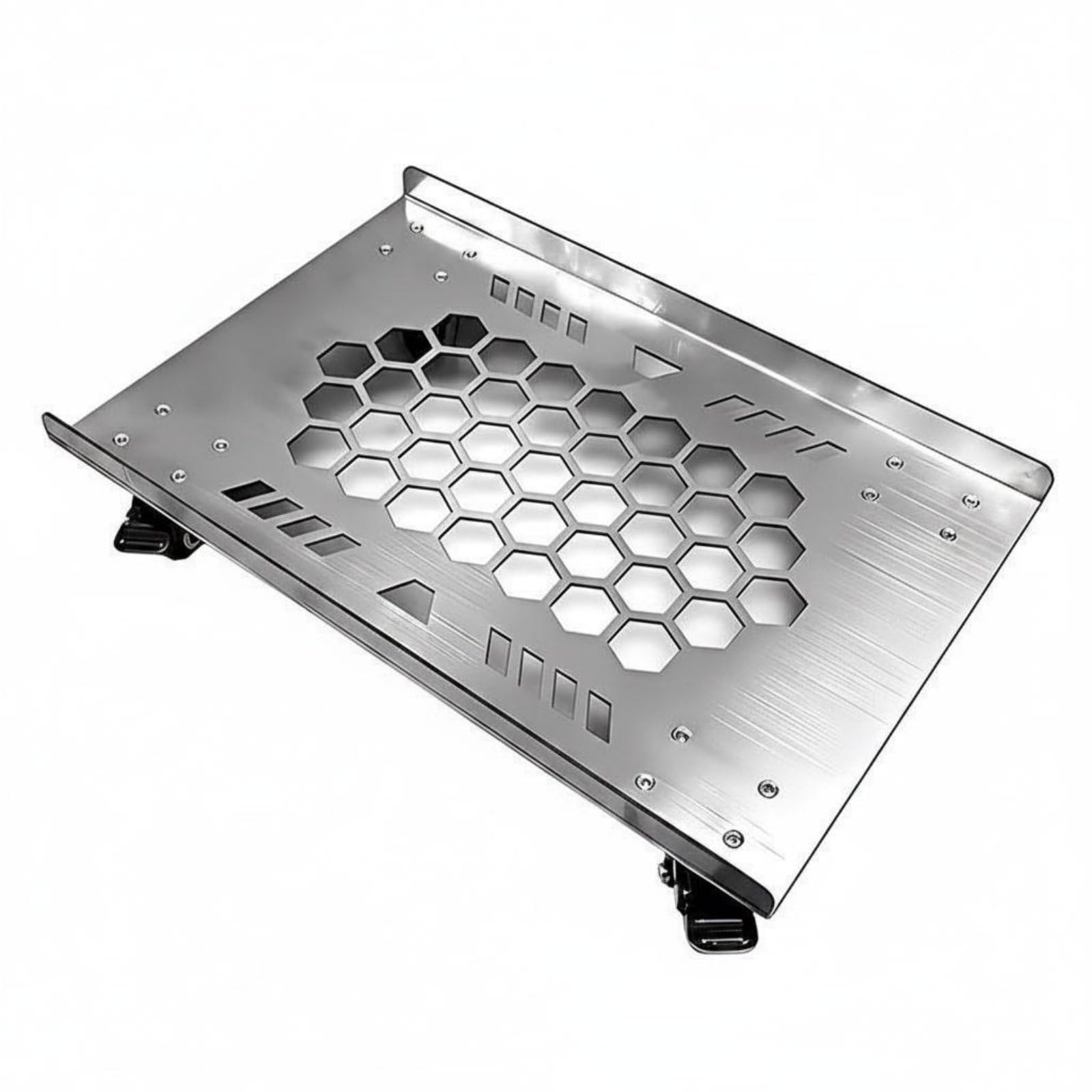 Computerständer Desktop Untersatz PC Rollwagen Edelstahl Stabil mit Extra Großer Auflagefläche Und Belüftungsöffnungen für Büro Gaming Reparaturraum, 50 cm X 31 cm