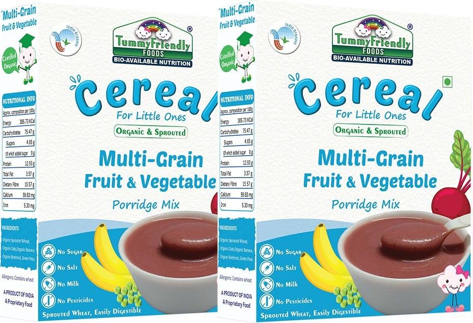 See full amazon price history chart for TummyFriendly Foods Certified Organic Sprouted MultiGrain Fruit Vegetable Porridge Mix | No Sugar, No Salt, No Milk, No Pesticides | Shelf-life 8 month | 200g, 2 Packs TummyFriendly Foods Certified Organic Sprouted MultiGrain Fruit Vegetable Porridge Mix | No Sugar, No Salt, No Milk, No Pesticides | Shelf-life 8 month | 200g, 2 Packs (B09XX22CGV) Amazon Price History, Amazon Price Tracker