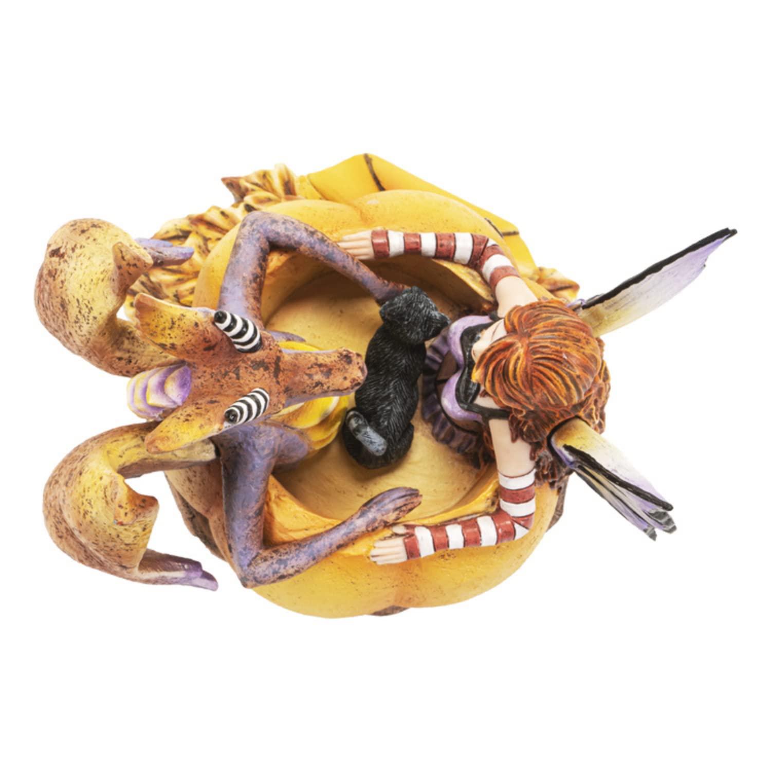 Pacific Giftware Figura de hadas y drag n en calabaza, decoraci n de interiores y exteriores para Halloween, jardines de hadas y propietarios nuevos, tama o de 5.7 x 4.5 x 6.3 pulgadas