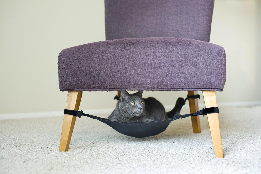Amazon 日本初上陸 取り付け簡単 お部屋すっきり ねこ用ハンモック キャット クリブ カラー ブラック キャット クリブ クッション マット マルチカバー 通販