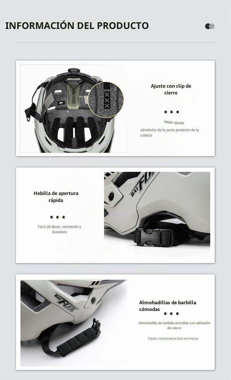 Casco de bicicleta de montaña para hombre, mujer, jóvenes y adultos (54-57 cm)