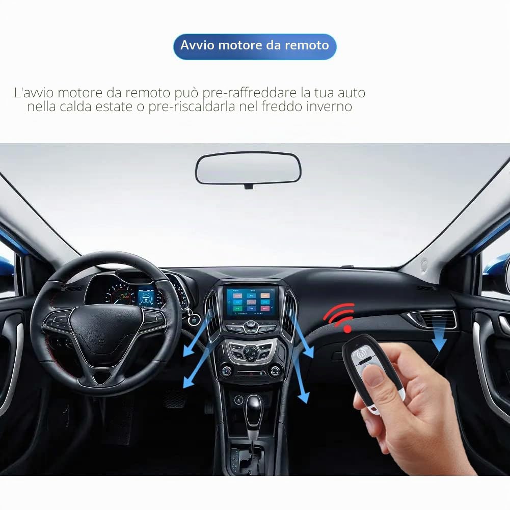 EASYGUARD EC003N-V Sistema di allarme di sicurezza per auto con PKE passivo keyless entry motore remoto start stop keyless go system versione universale DC12V