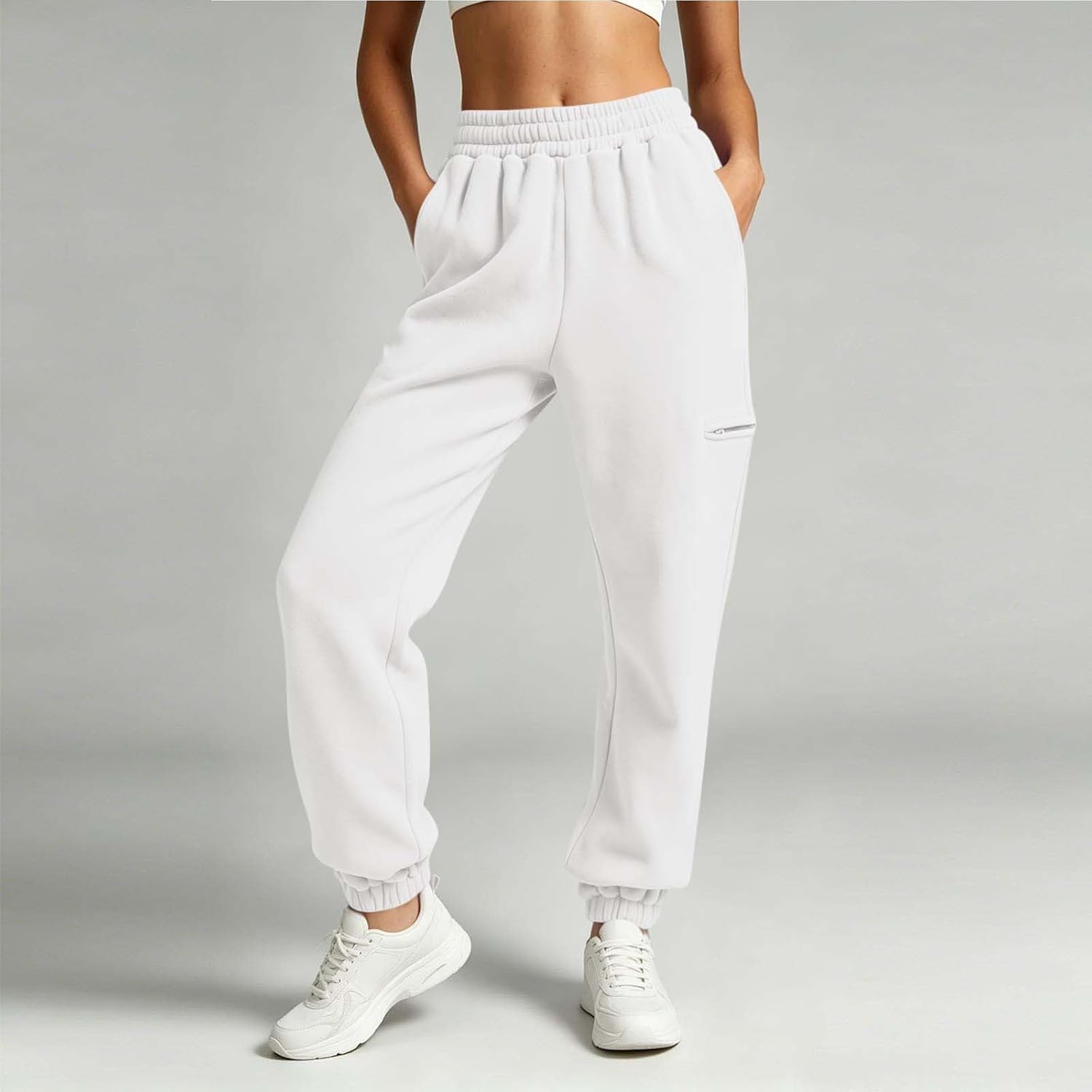 Women's Jogger Sweatpants Elastic Waist with Pocket