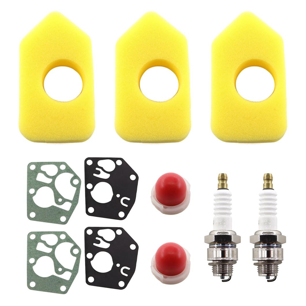 MCHNIC Air Filter Complete Engine Service Kit for Mountfield For HP470 SP470 SP470ES 698369 Air Filter, 495770 795083 Diaphragm, 694394 494408 Primer Bulb, Replace RJ19LM Spark Plug Mower