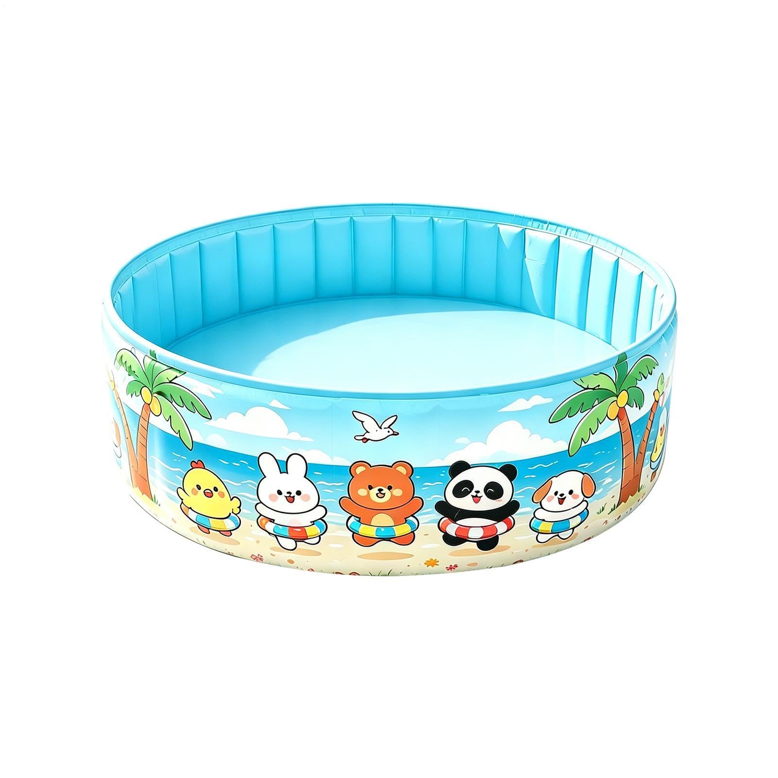 Aufblasbarer Pool Für Kinder Runde Aufblasbare Tragbare Spielzeuge Mit | Outdoor-Kinderpool Für Kinder im Freien, Garten, Schwimmen, , See, , Fluss, Party, Hund, ,
