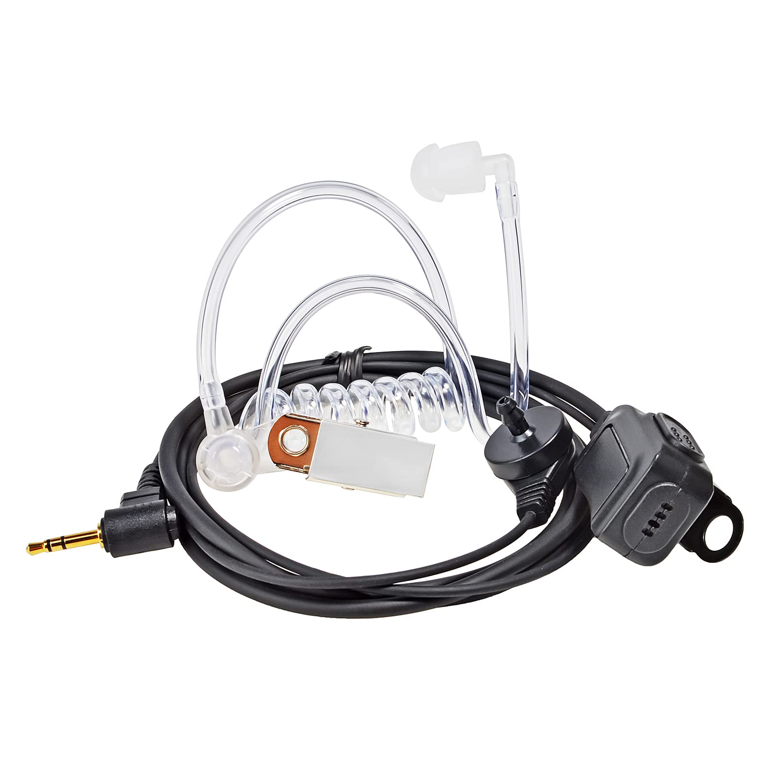 Lot De 5 Écouteurs D-Shape 1 Broche 2.5mm + Micro PTT - Compatible Motorola Talkabout TLKR T92 T82 T62 Cobra Etc.