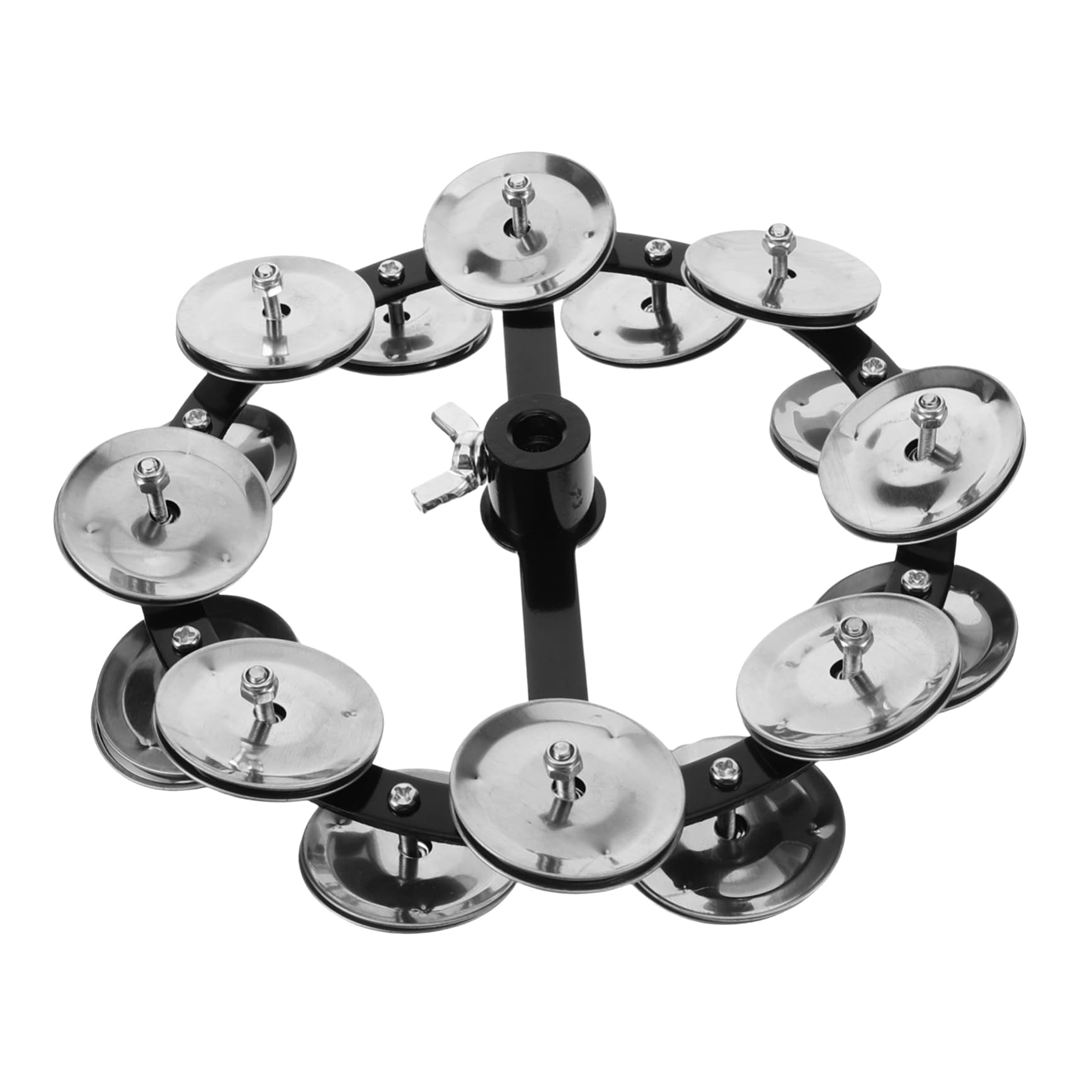 BESTonZON Drum Set Tambourine Cymbal Jingle Accessory Hi-hat Bell Ring Smooth Edges