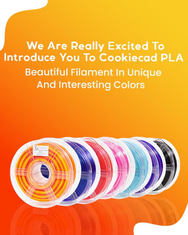 Image of Cookiecad PLA Filament 1.75mm 1kg Rainbow Multicolor 3D Printer Filament - Sunrise PLA