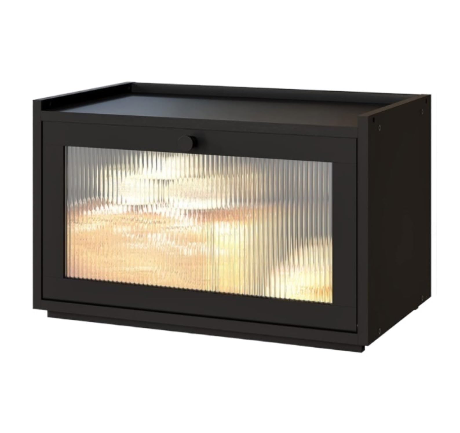 Caja De Pan Panera para Pan Caja De Pan para Encimera De Cocina Caja De Pan De Madera De Bambú Contenedor De Almacenamiento De Pan De Gran Capacidad Caja Contenedor De Pan(Black)