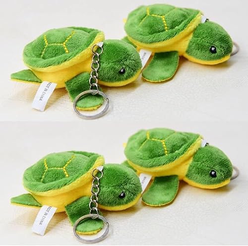 4 piezas de juguete de peluche de tortugas marinas, juguetes de peluche de tortuga, adorables animales de peluche, decoración de animales de peluche