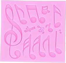 Molde de silicone para notas musicais, molde de bolo para fondant, notas musicais, molde de chocolate, conjunto de moldes de silicone para decoração de bolos de doces, fondant, sabão, bolo, decoração