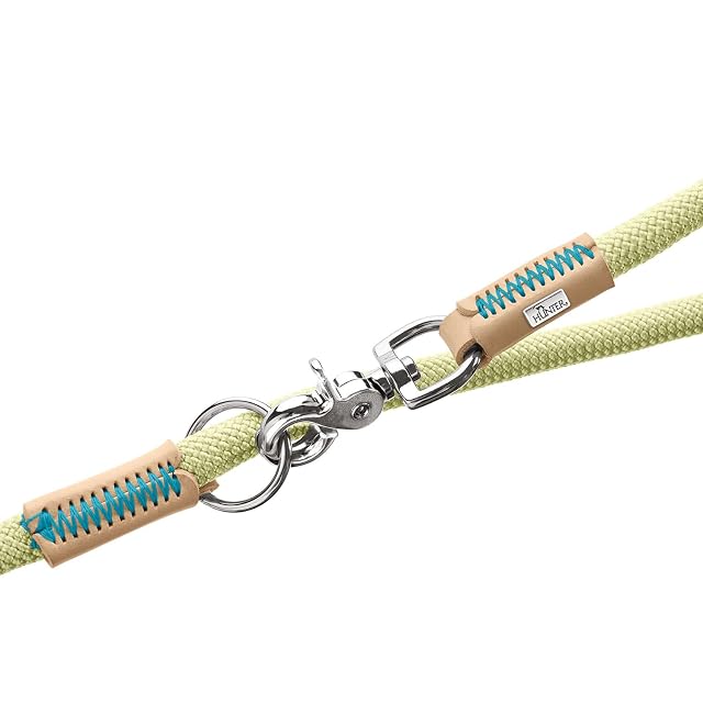 Foto 3 de 8 de HUNTER Correa Ajustable para Perros Malia, Color: Menta/Natural, Cuerda Flexible y Piel Resistente