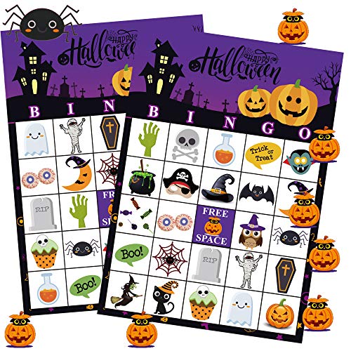 Funnlot Halloween Bingo Game for 24 Players, Party Games for Kids Classroom - image 1