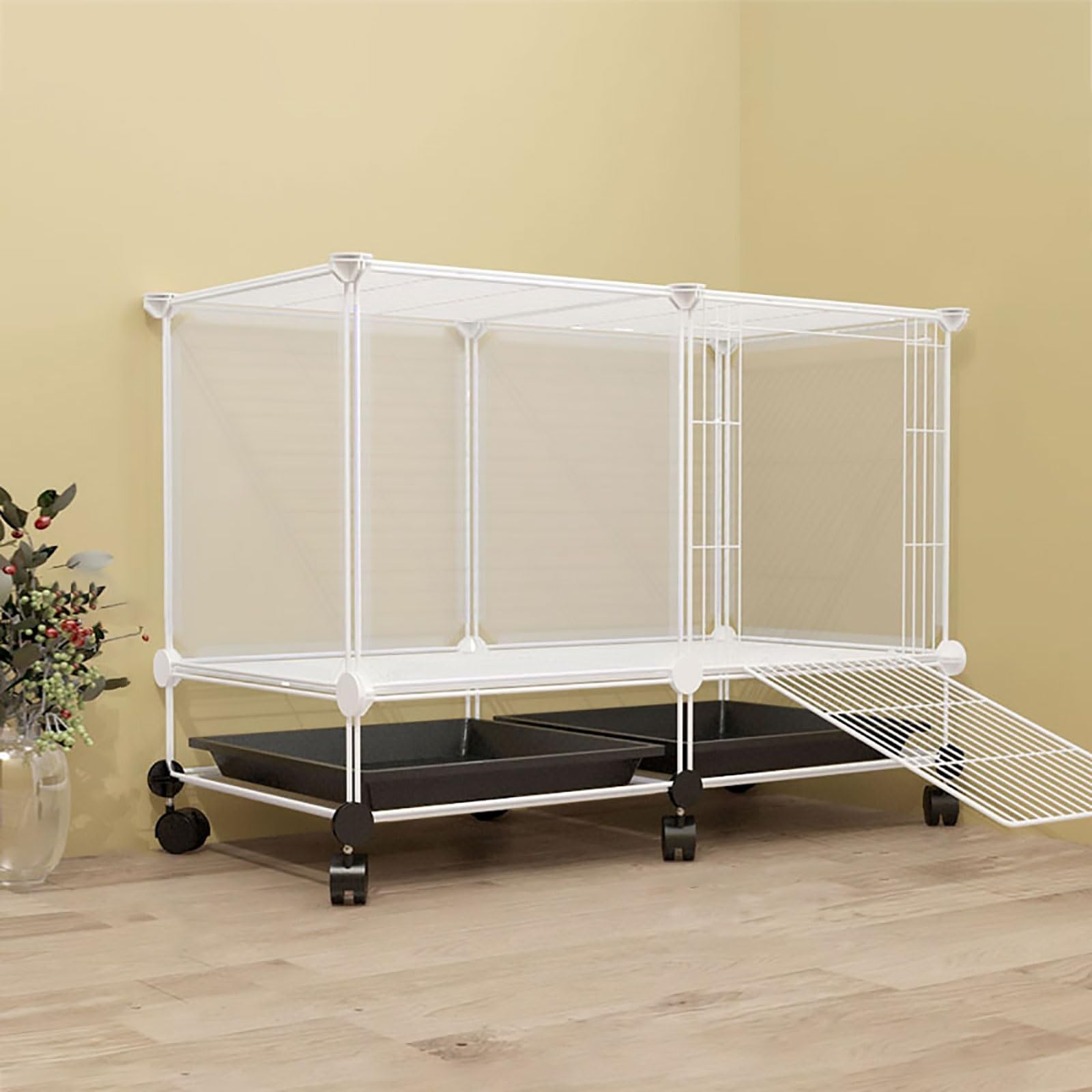 HTTGDGDH Bird Cages Parrot Cage Diy Flight Cage Parakeet Cage Conure Bird Cage Cockatiel Bird Cage Budgie Cage Canary Lovebird Finch Cage,70x35x53cm