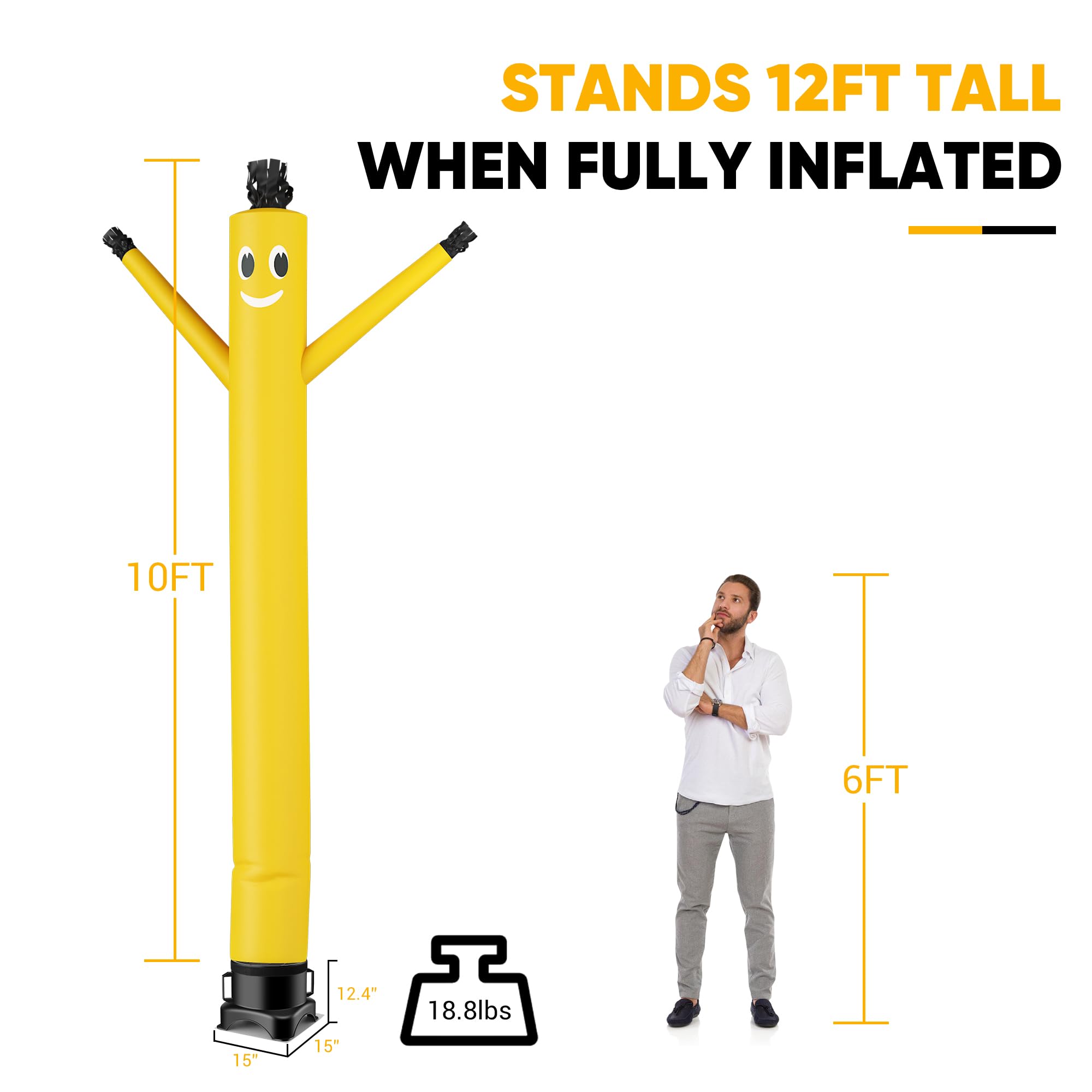 Snapklik.com : BSMTEK 10FT Air Inflatable Waving Tube Man Set