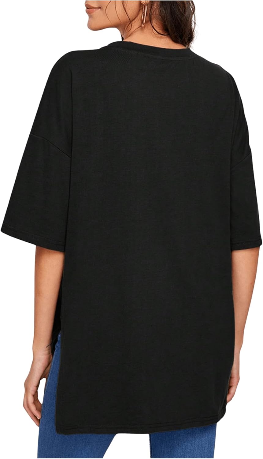 Floerns Women's Casual Basic Short Sleeve Loose T-Shirt Tee Tops - Image 2