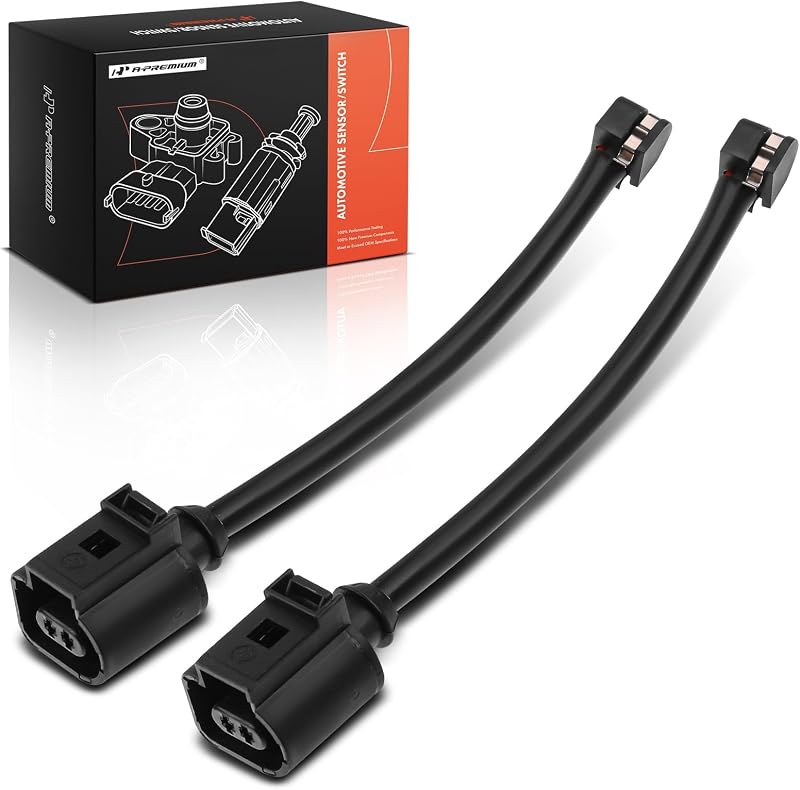 Sensor de desgaste da pastilha de freio traseira A-Premium para Volkswagen Touareg e Porsche Cayenne/Panamera – Conjunto com 2