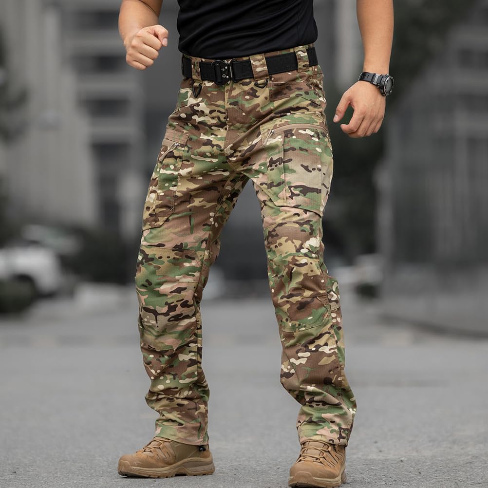 Pantalones Tácticos De Carga Impermeables con Múltiples Bolsillos para Exteriores para Senderismo Y Trabajo