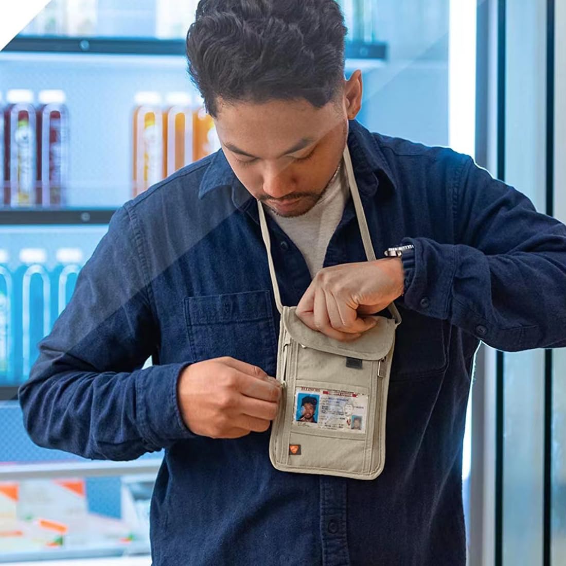 Portadocumenti Da Collo Impermeabile - Portapassaporto Per Viaggi - Foto 4