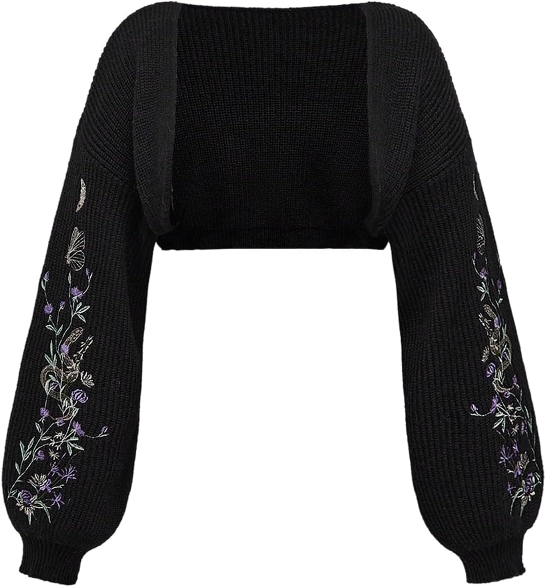 GORGLITTER Womens Long Sleeve Bolero Shrug Open Australia