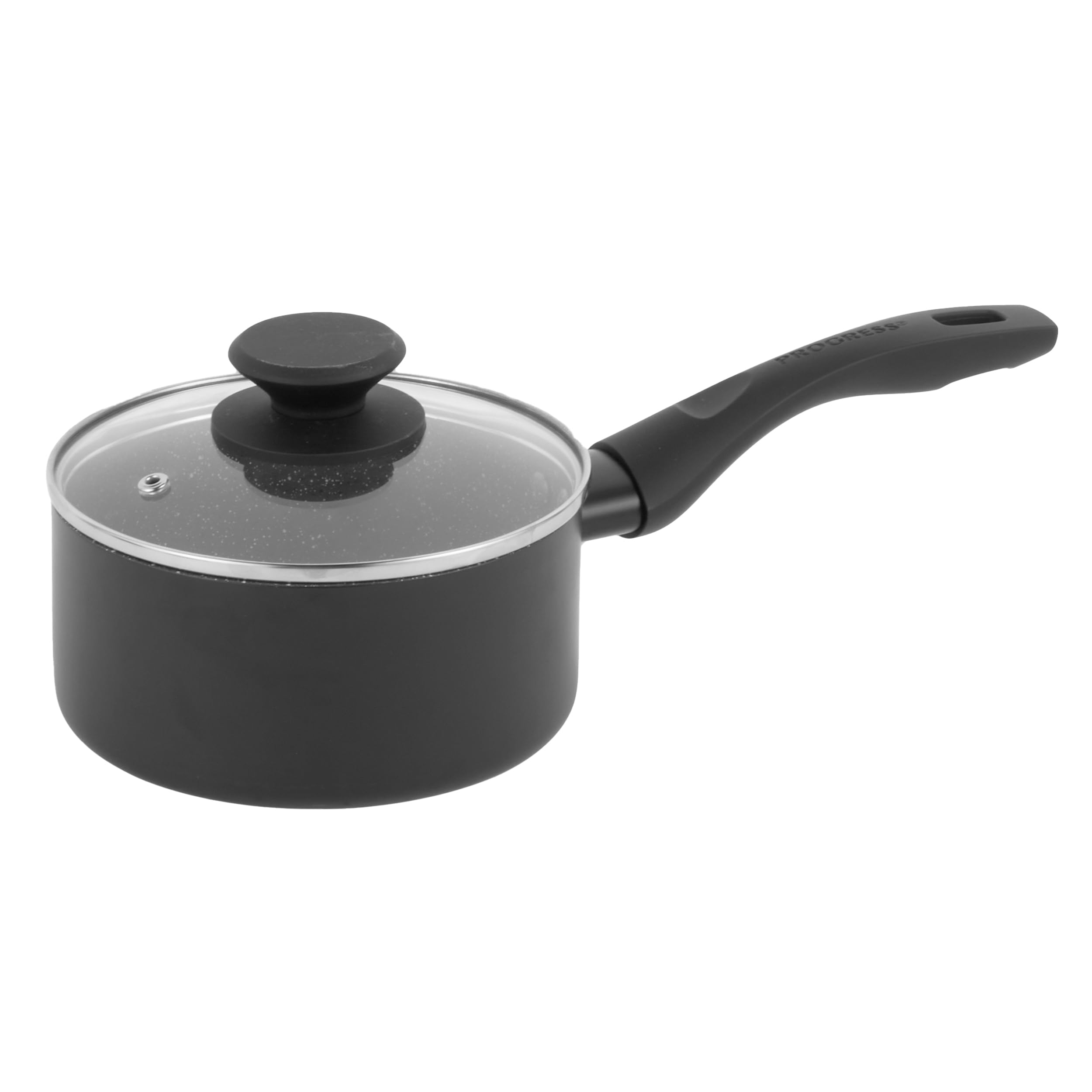 Progress Marble Ceramic 20 cm Saucepan with Lid, Non-Stick Cooking Pot with Metallic Marble Ceramic Coating, 2.5L Capacity