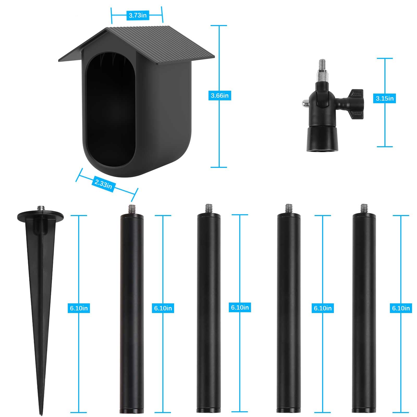TIUIHU Spike Pole Mount Ground Stake with Silicone Case for Arlo Essential 2K XL Video Security Camera Outdoor Wireless - Image 4
