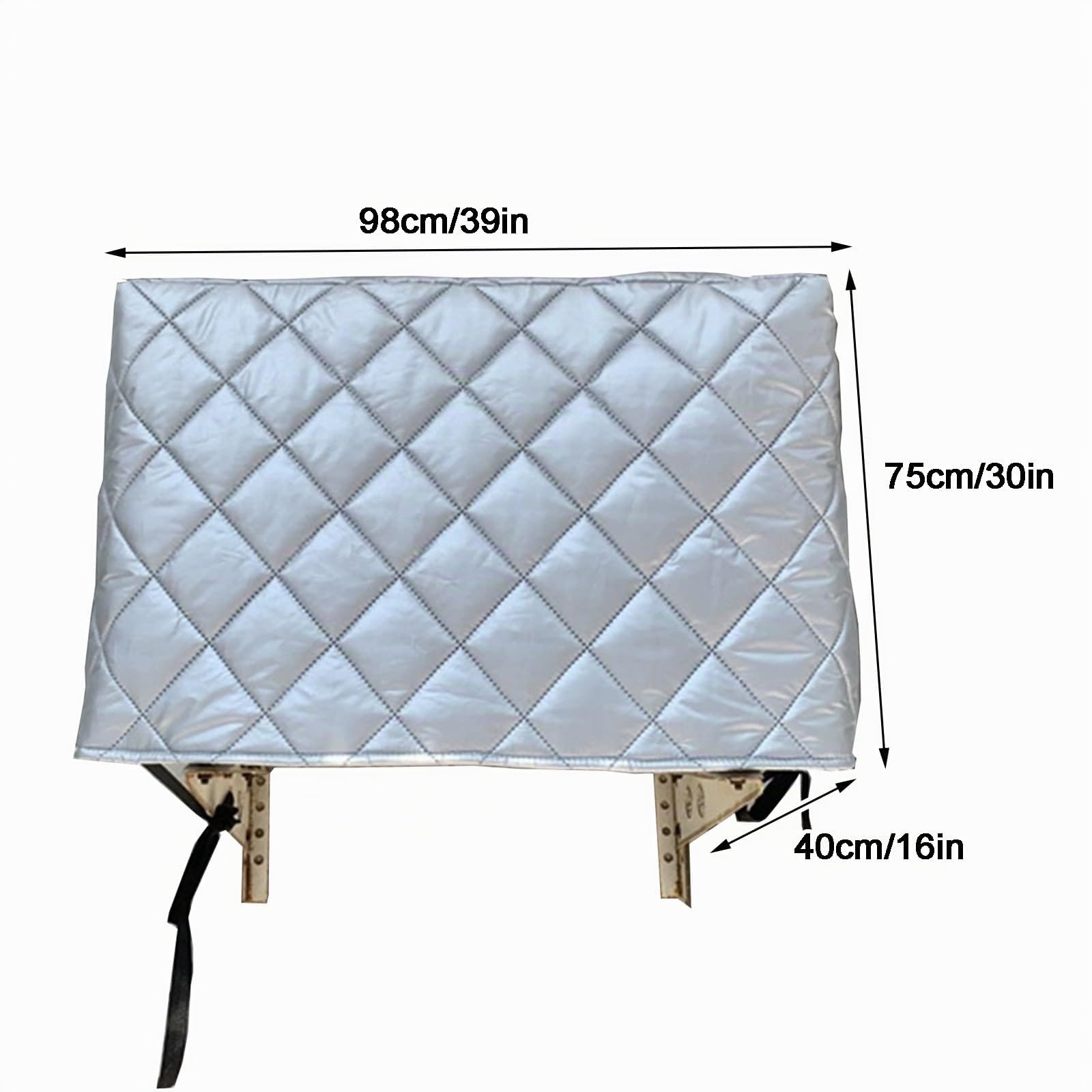 Copri Condizionatore Trapuntata, Copertura per Condizionatore Esterno in Tessuto Oxford a 5 Strati, Copertura Climatizzatore Esterno Invernale Anti-invecchiamento(98x40x75cm/39x16x30in)