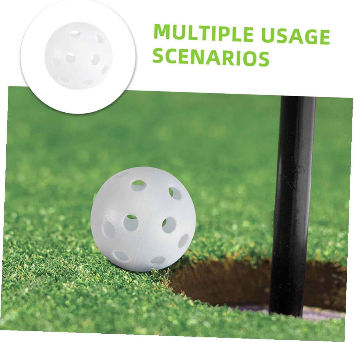 100pcs Plastic Airflow Hollow Practice Golf Balls for Training Indoor Outdoor Use 26-Hole Small Golf Balls for Backyard