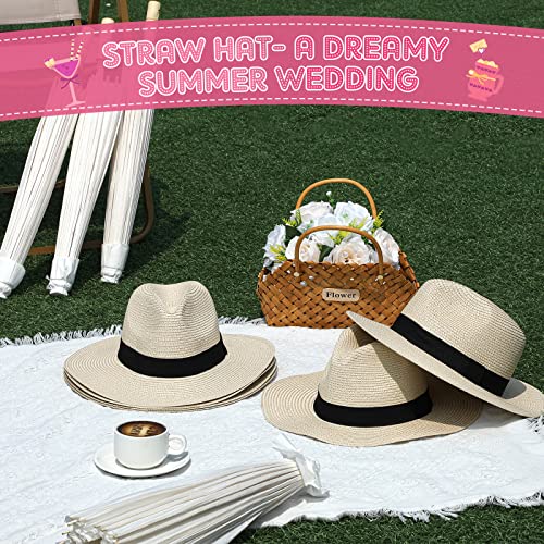 Sombrero Panamá de paja para mujer con ala ancha miniatura 3