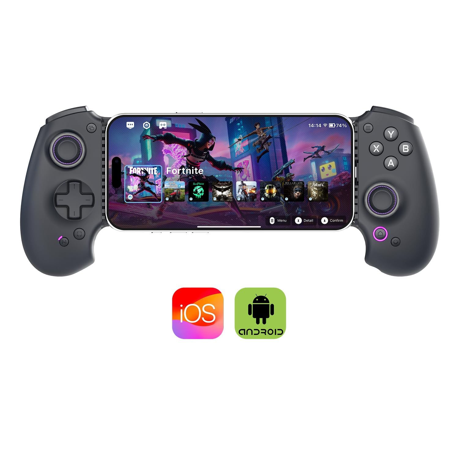 Amazon.com: abxylute S9 Full-Size Gaming Phone Controller for 