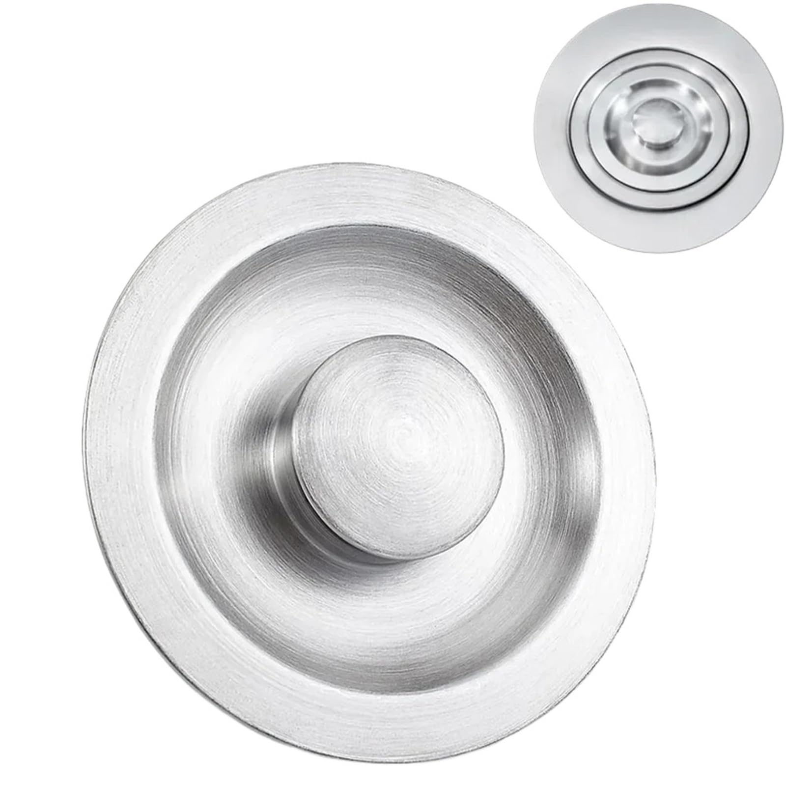 Sink Strainer Stainless Steel Sink Drain Cover & Stopper, Universal