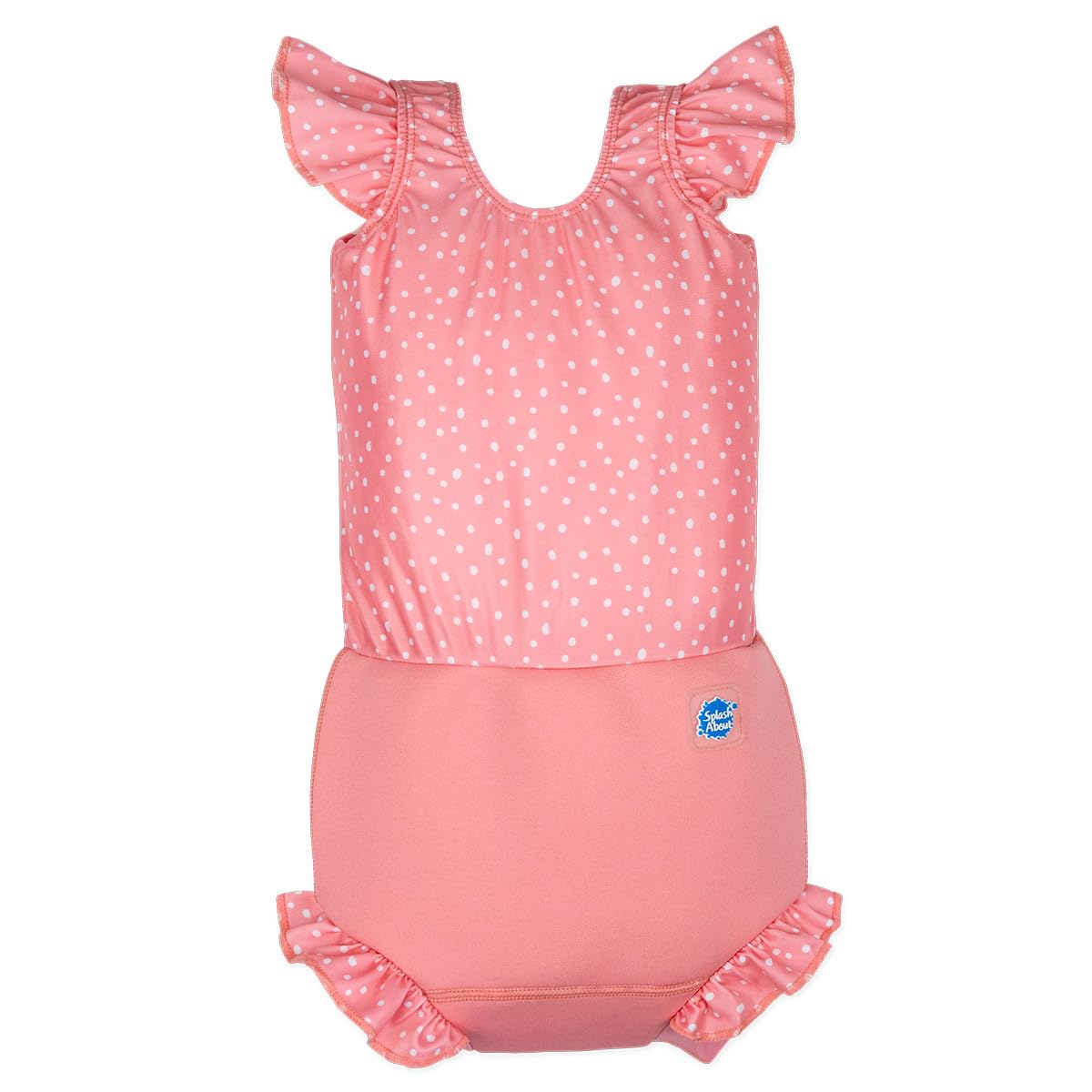 Splash About Happy Nappy Costume Frill, Pink Dotty, 12-24 Months