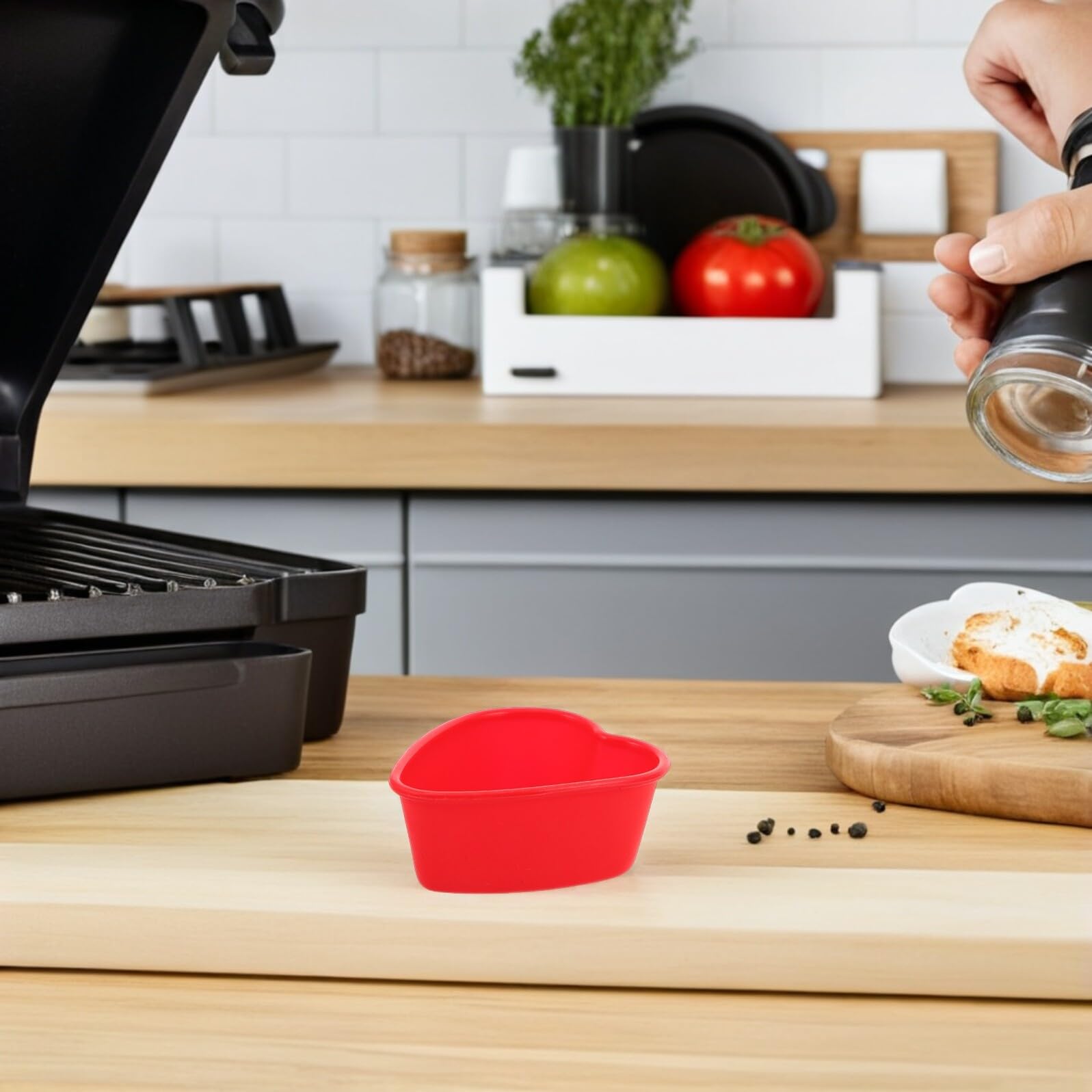 50pezzi Stampo in Silicone Forma di Cuore per Gelatina Antiaderente e Flessibile Multiuso per Dessert e Feste