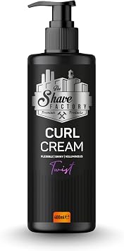 THE SHAVE FACTORY Curl Cream 400ml   Curl Defining & Anti-Frizz Styling Cream for Natural Curls and Waves   Hydrating Leave-In Curl Enhancer with Nourishing Oils   Lightweight Daily Curl Cream