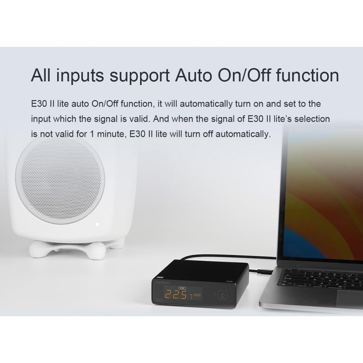 Topping E30II Lite USB DAC: AK4493S XMOS XU208 DSD512 PCM32bit/768kHz DAC, ingresso USB/OPT/COAX Convertitore D/A HiFi Audio Preamp DAC (Nero)