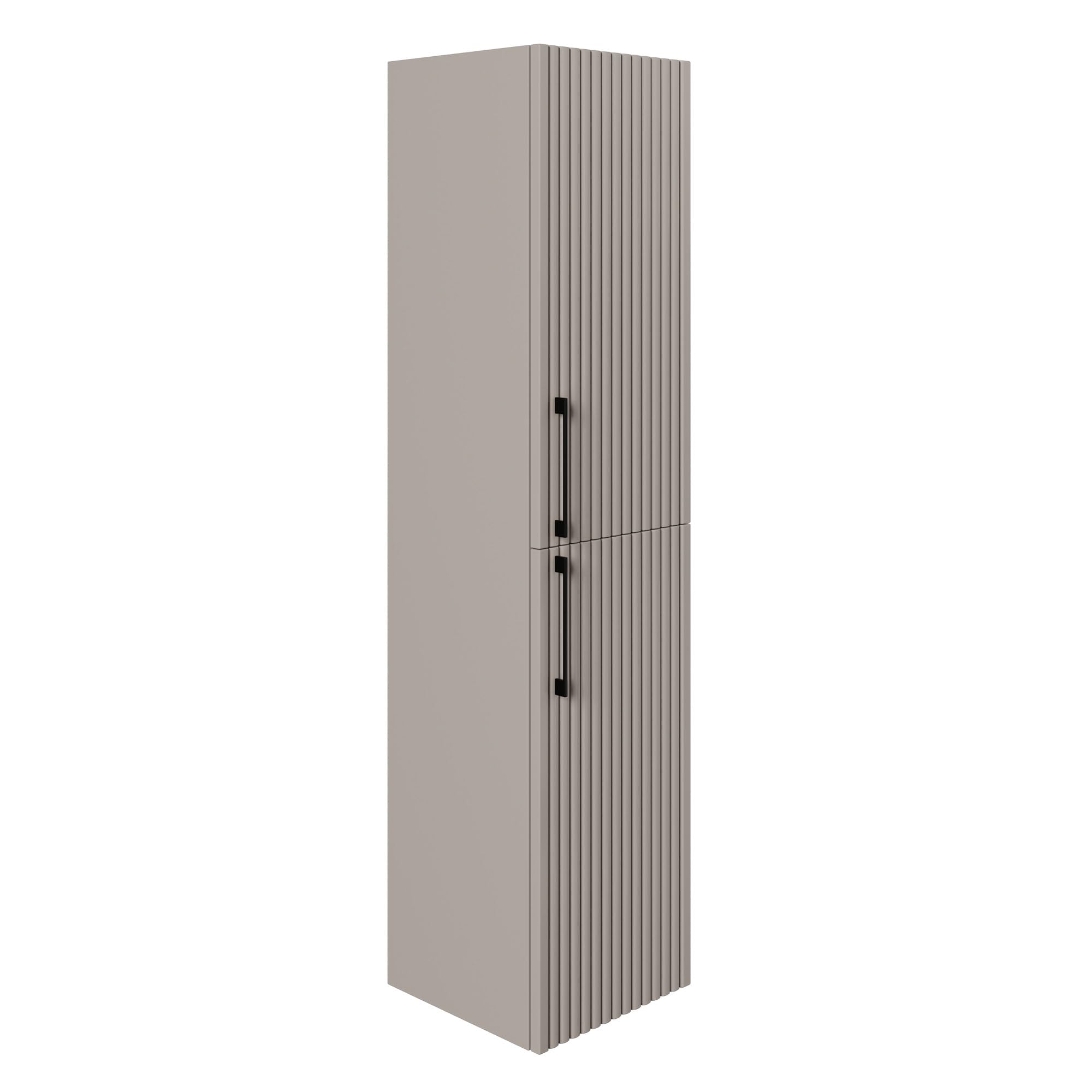 Karen Badezimmer Hochschrank 30 cm Breit Liana | 110 x 30 x 32 cm | Softclose-Türen | Bügelgriffe | Badezimmerschrank Badschrank Badhochschrank Badregal