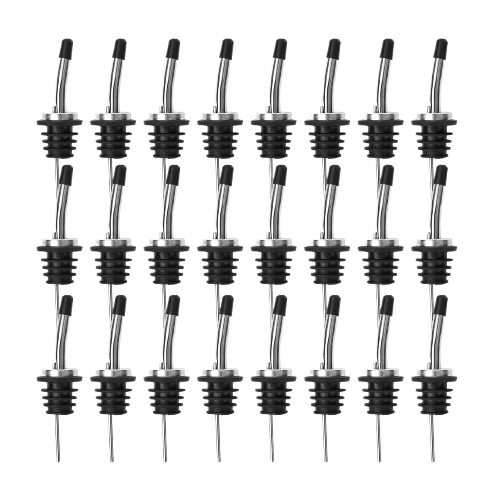 Generisch 12Pcs Edelstahl Schnaps Flasche Ausgießer Düse Öl Fluss Wein Küche Bar Zubehör(2pcs)